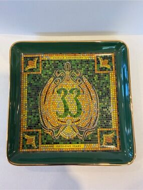 Disney Club 33 5” Emerald Anniversary Decorative Square Tray